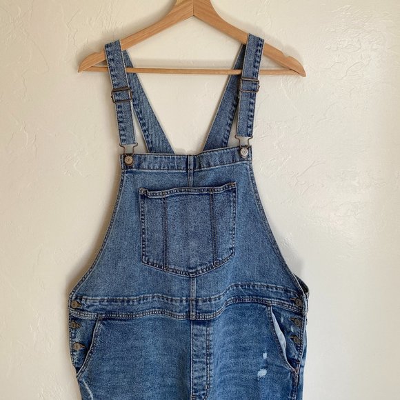 Denim Blue Women's Overalls - Picture 2 of 9
